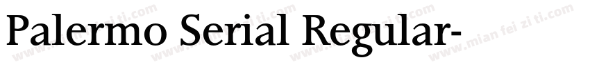 Palermo Serial Regular字体转换